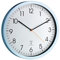 TFA Dostmann Analoge Funk-Wanduhr, 60.3517.55, mit Aluminium-Rahmen, geräuscharm, gut ablesbar, ideale Bürouhr, hellblau,L 305 x B 45 x H 305 mm