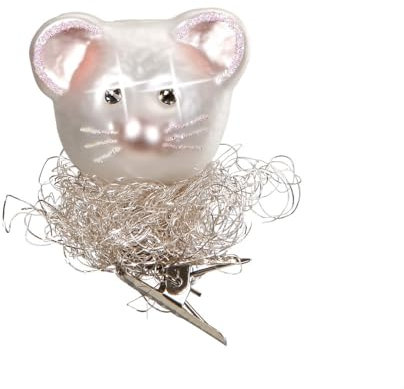 Inge-glas - Christbaumschmuck, Baumschmuck - Süße Maus - 6 cm