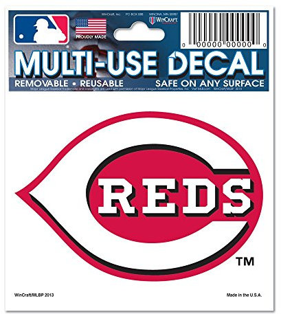 MLB Cincinnati Reds 84439013 Mehrzweck-Aufkleber, 7,6 x 10,2 cm