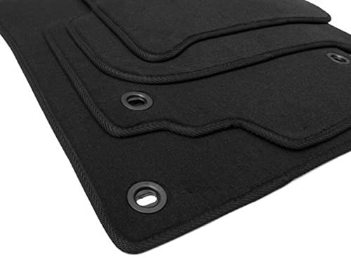 kfz-premiumteile24 Fußmatten Velours Kompatibel mit Golf Plus Baujahr 02/2005-04/2014 Automatten Stoffmatten Premium Qualität Autoteppiche Befestigungen Oval 4-teilig