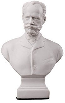 Russischer Komponist Pjotr Tschaikowski marmor Büste Statue Skulptur 12 cm