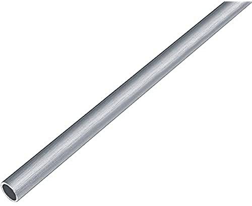 Alberts 488888 Rundrohr | Aluminium, edelstahldesign, hell | 1000 x 10 x 1 mm
