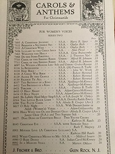 In a Manger Stall (For Women's Voices S.A.) Carols and Anthems for Christmastide No. 8992