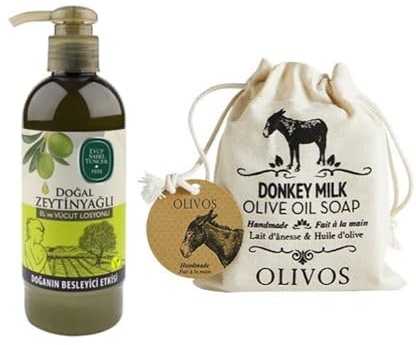 EYÜP SABRİ TUNCER Olivenöl Hand- & Körperlotion 250 ml & OLIVOS Eselsmilch-Olivenölseife 150 g