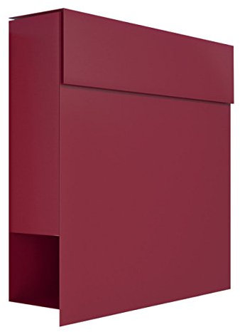 Briefkasten mit Zeitungsfach, Design Wandbriefkasten Manhattan Rot - Bravios