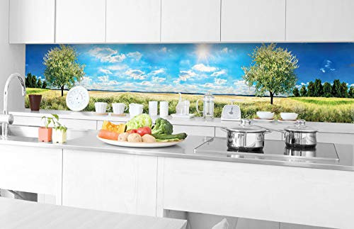 Dimex Küchenrückwand Folie selbstklebend Baum AUF Wiese | Klebefolie - Dekofolie - Spritzschutz für Küche | Made in EU - 350 cm x 60 cm