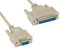 KENTEK 10 Feet FT DB9 Female to DB25 Female Null Modem Serial Printer Cable Cord 28 AWG F/F Molded D-SUB RS-232 Crossover 9 to 25 Pin for DTE PC Mac Linux Data Transmission Communication