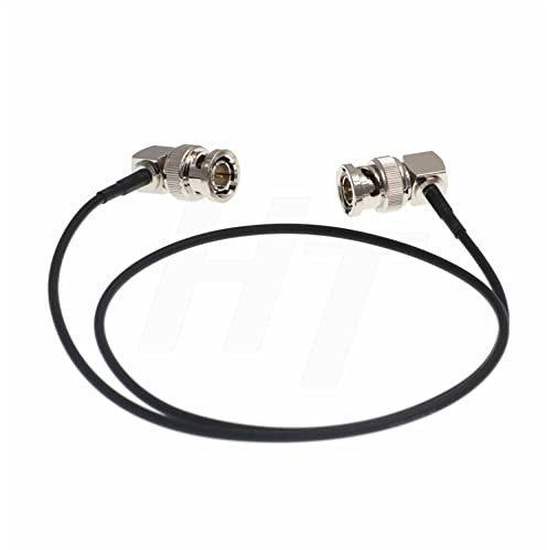 Cable coaxial de vídeo HD SDI de 75 ohm de ángulo recto BNC a ángulo recto BNC Cable de ángulo recto (150 cm)