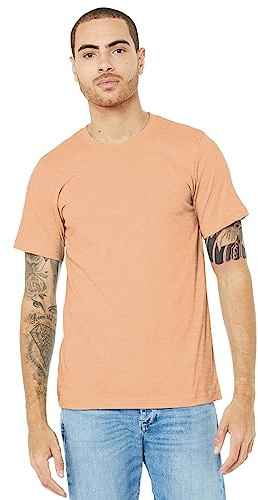 Bella Canvas Adults Unisex Heather CVC T-Shirt (XXL) (Heather Peach)