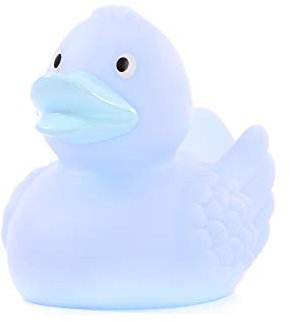 Schnabels Badeente Wings - Geschenk für Geburt Geburtstag Namenstag Kinder Baby Freund-in Mädchen Junge - lustig originell Glücksbringer - Spielzeug Quietsche-Ente Deko Badewanne (Pastell-Blau)