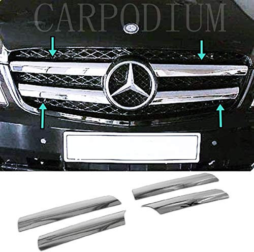 Chrome Kühlergrill 4 Stück S.STEEL für Mercedes Vito W639 Facelift von 2010 bis 2014