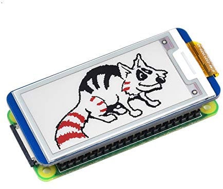 2.13 Inch 3 Colors Red Black White Electronic Paper Module E-ink E-Paper Epaper Display HAT Starter Kit for RPI Raspberry Pi Zero 2W WH Arduino STM32 Raspberry Pi Zero 2W 3 Model B 3B 4 Expansion