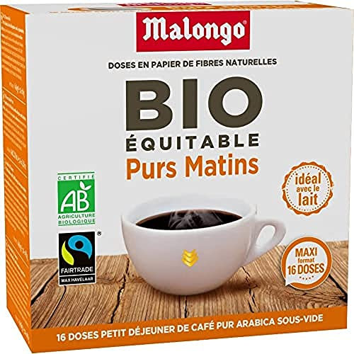 Dosettes Malongo Purs Matins Bio 16 pièces