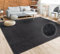 Paco Home Teppich Wohnzimmer Schlafzimmer Esszimmer Kurzflor Moderne Optik Einfarbig Pastell, Grösse:240x340 cm, Farbe:Schwarz