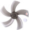 FEESHOW 5 Leaves Plastic Fan Blade Replacement for 16 inch Household Standing Pedestal Fan Table Fanner Black One Size