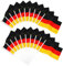 JUNEBRUSHS Lot de 20 mini drapeaux de l'Allemagne - 14 x 21 cm - Drapeaux nationaux de poche - Décorations 2024 (drapeaux allemands)