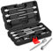 RIMKOLO 3/8 Drive Extra Long Torx Bit Socket Set,15-Piece T10-T60 Star Bit Socket Set S2 Alloy Steel Torx Bit 4.6 Length