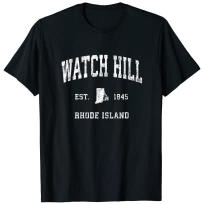 Uhr Hill Rhode Island RI Sportdesign im Vintage-Stil T-Shirt