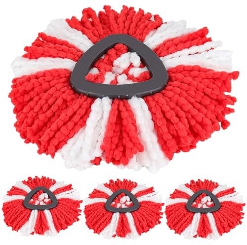 Sgizoku Repuesto para fregona Compatible con Vileda Turbo Mop/O Cedars EasyWring y Clean Mop Head Recambio de Cabezales de fregona de Microfibra