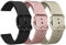 Mugust 3Pack Correas para Reloj 22mm, Liberación Rápida de Silicona Suave Pulseras de Repuesto para Hombre y Mujer (Negro/Oro Rosa/Oro)