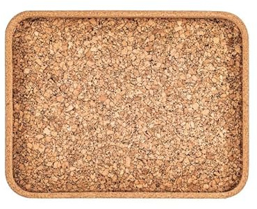 ZICZAC - Tablett QUERCO - 100% Kork - lebensmittelsicher, wasserabweisend, fleckenabweisend - Rechteck - 42x32,5 cm - Grain
