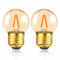 Bombilla LED Vintage E27 1W Luz Calida 2200K 100LM, Equivalente a 10W, Ámbar Mini Globo G40 E27 Bombilla LED Retro Edison de Filamento Decorativa, 220V, No Regulable, Paquete de 2