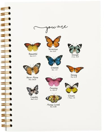 JWVK Notizbuch mit Bibelvers You are Beautiful, christliche Schrift, Geschenk, Notizbuch für Gebetsraum, Kirche, Büro, Arbeit, Schule, Studenten, Lehrer, Hardcover, Spiralnotizbuch, 14 x 21 cm