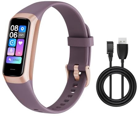 Calager Fitness Tracker,Activity Tracker with Sleep Monitor,Waterproof Multiple Sports Mode Fitness Smart Watch,Color Screen Heart Rate Sleep Monitor,Step Calories Counter for Women Men (Purplish Red)