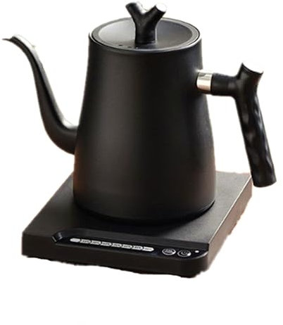 Electric Goosenecks Kettle with Temperature Constant, 1L Stainless Steel Pour Over Kettle Coffee Brew Kettle, Hot Water Boiler Tea Pot with 1000W Fast Boil, Auto Shut Off for Home (black Short)