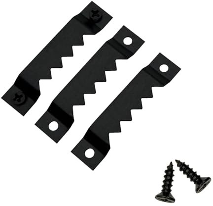 50 Pack Large Sawtooth Picture Hangers Metal Photo Frame Hangers Heavy-Duty Picture Hook Hangers with Screws for Home Decoration Hanging Wall Clock Decorative Paintings Artwork - Black