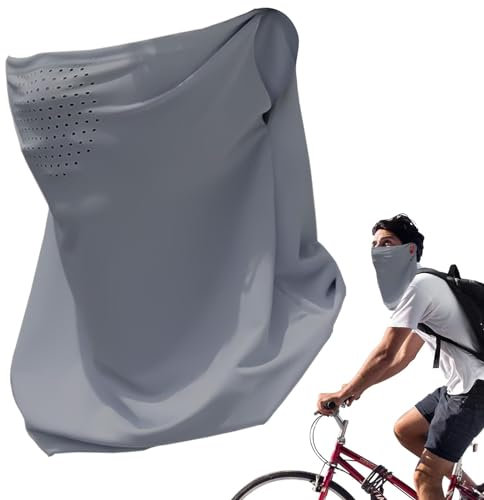 Sonnenschutz-Gesichtsschutz, Halstuch, Stirnband, atmungsaktiver Gesichtsschutz, LSF 50+, UV-Gesichtsschal, Ohrschlaufe, Halstuch, Bandana, Sonnenschutz, Gesichtsschutz, dunkelgrau, Refer to