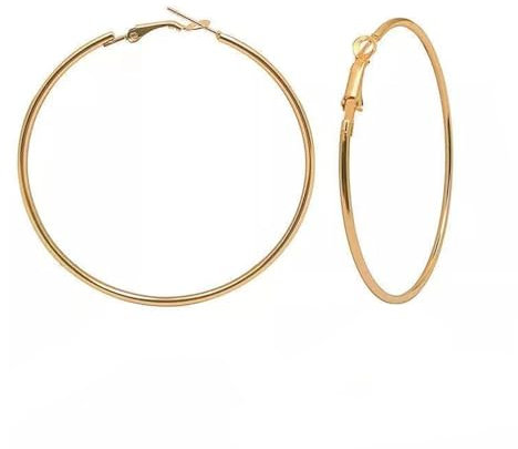 Creolen Edelstahl, Creolen Gold 60mm Kreis Ohrringe Damen 60 mm
