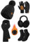 Svanco Mütze, Schal & Handschuh-sets für Damen, Gefütterte Wintermütze, Warme Schal, Touchscreen Handschuhe, Ohrenwärmer, Winterstrümpfe, Winterset 5 Teilig