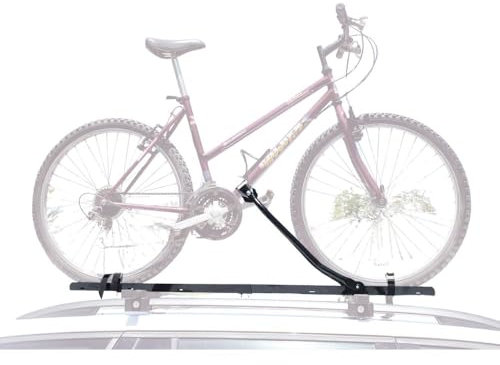 The Boutique for Your Car - Portabicicletas para Techo del Coche, Soporte Universal, Barras de Máx. 6 cm de Ancho, Acero Resistente, Pintura Protectora, Negro