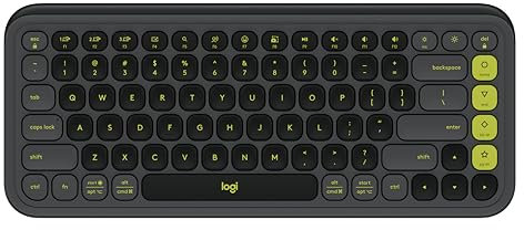 Logitech POP ICON Keys kabellose Bluetooth-Tastatur, Komfortables Tippen, programmierbare Tasten, Easy-Switch zwischen bis zu 3 Geräten, für Notebook, Tablet, PC - Grafit, QWERTY