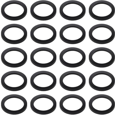 OTOTEC 20 Stück Schwarz Flache Unterlegscheiben aus Gummi 32mm Außendurchmesser 24mm Innendurchmesser 3mm Dicke M24 Flache Unterlegscheiben für Regentonnen Wasserhähne Rohrventile Wasserrohre
