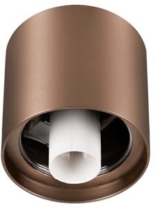 SLV VARYT KUPFER | Deckenleuchte Innen, Deckenlampe Glas, Kugel Lampe Rund, Dimmbare Badlampe, Badezimmer Lampe Decke, Vintage Innenleuchte, kombinierbar mit Glasschirm, 6W, E14