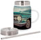 Tazza termica in acciaio inox con coperchio e cannuccia, per auto americana verde vintage 1950 50 s, 500 ml, tazza termica