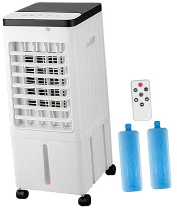 F Fityle Ventilador de enfriamiento de Aire evaporativo Tanque de Agua Grande con Ruedas universales de Aire Acondicionado portátil Humidificador para el hogar