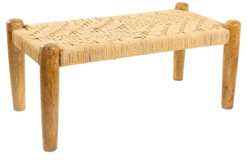 Banqueta de madera y cuerda