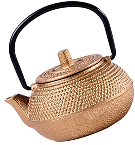 Ciieeo Rustproof Small Cast Iron Teapot Ornament Miniature Tea Kettle for Home Office Decor Handmade Iron Teakettle with No Odor and for Tea Lovers and Collectors