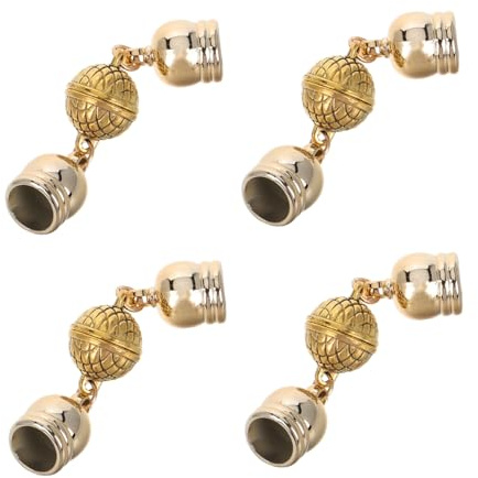SAFIGLE 4 Pcs Magnetic Jewelry Clasps Gold Buckles for Necklaces Scarves DIY Accessories Strong Secure Fastening Versatile Charm Clasps for Easy Stylish Wear
