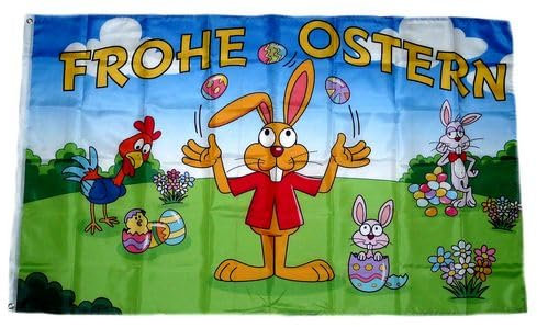 Fahne/Flagge Frohe Ostern Eier 90 x 150 cm