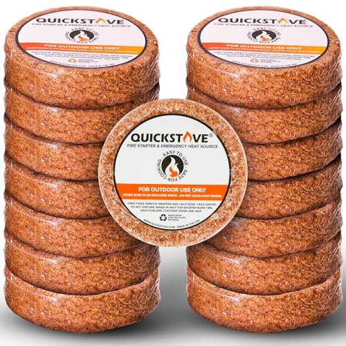 Waterproof Survival Fuel Disks - Pack of 20-10 Hour Burn Time Total - Emergency Camp Stove Wood & Parafin Quick Stove Refills - Great Addition To Disaster Prepper Food Supply