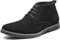 Bruno Marc Stivaletti Chukka Invernali da Uomo Stivaletti Stringati in Pelle Scamosciata Stivali Uomo Desert Boots,Size 41.5,Nero,Chukka