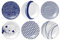 Royal Doulton Pazifik 23 cm Porzellan Pacific-Set, Blau, 6 Stück, 23 cm, 6