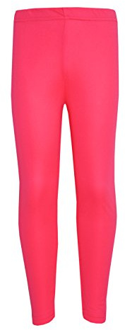 A2Z 4 Kids Girls Plain Legging Dance Fashion Leggings - New Legging Neon Pink 7-8