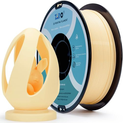 ZIRO PLA Filament 1.75mm, 3D Drucker Filament PLA Basic Color Series 1.75mm 1kg (2.2lbs), Maßgenauigkeit +/- 0.03mm, Haut