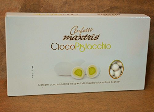 Confetti Maxtris, Confetti Italiani di Madorla, CIOCOPISTACCHIO BIANCO, 500 gr.