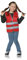 easyMesh® Kinder Signalweste Warnweste Rot Größe S (ca.7-12 Jahre)